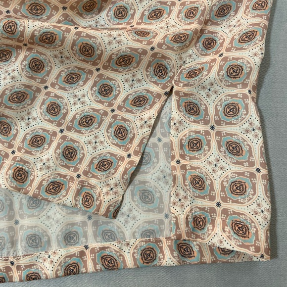 Free People  Tunic Size M Boho Oversized Long Sleeves Peach Colors - Picture 10 of 11